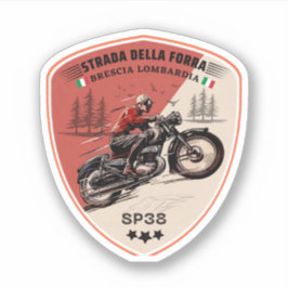 passo della forra in moto italiana aparo aufkleber