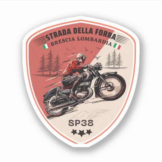 passo della forra in moto italiana aparo aufkleber (Vorderseite)