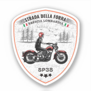 passo della forra in moto italiana aparo aufkleber