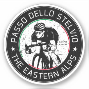 passo dello stelvio - stelvio pass italian Cycling Aufkleber