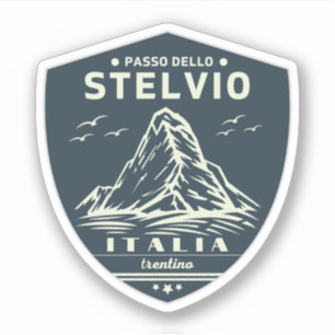passo dello stelvio - stelvio Pass italiana Alp Aufkleber