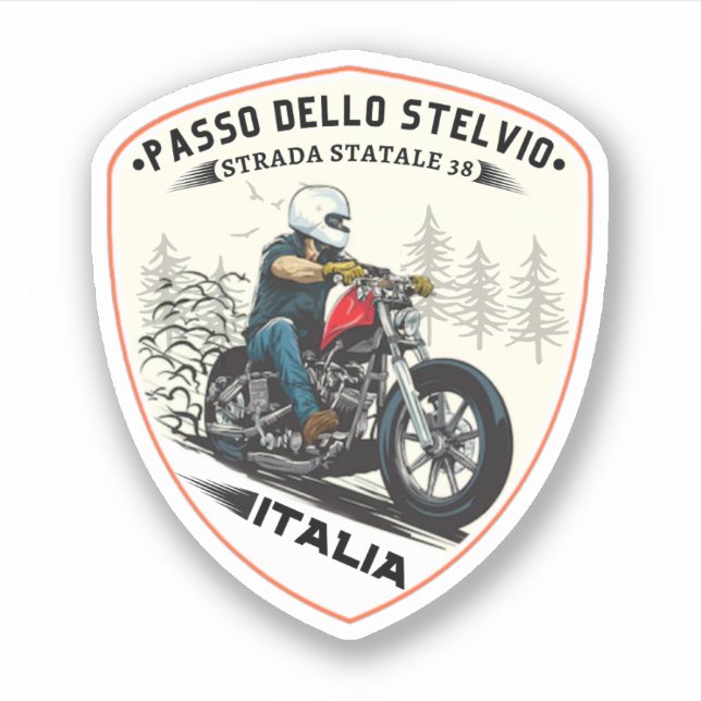 passo dello stelvio - stelvio Pass italiana Alp Aufkleber (Vorderseite)