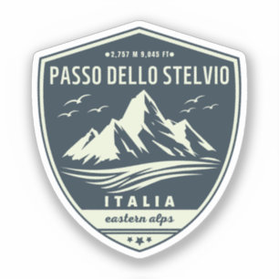 Passo dello Stelvio - Stelvio-Pass Italienische Al Aufkleber