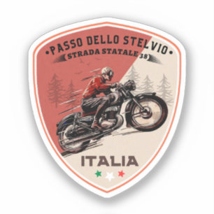 Passo dello Stelvio - Stelvio-Pass Italienische Al Aufkleber