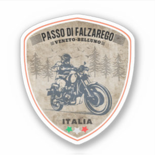 Passo di Falzarego - Italienischer Rundgang Kunstg Aufkleber