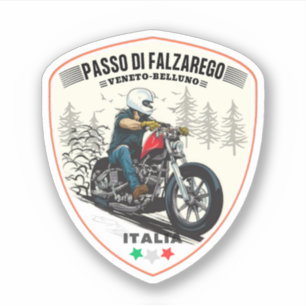 Passo di Falzarego - Italienischer Rundgang Kunstg Aufkleber