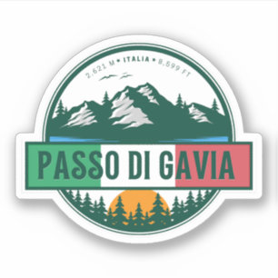 passo di gavia - gavia pass italiana alp aufkleber