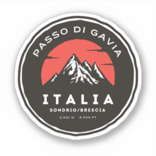 Passo di Gavia - Gavia-Pass italienischer Berg Alp Aufkleber
