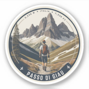 Passo di Gavia - Gaviapass italienischer Berg Alpe Aufkleber