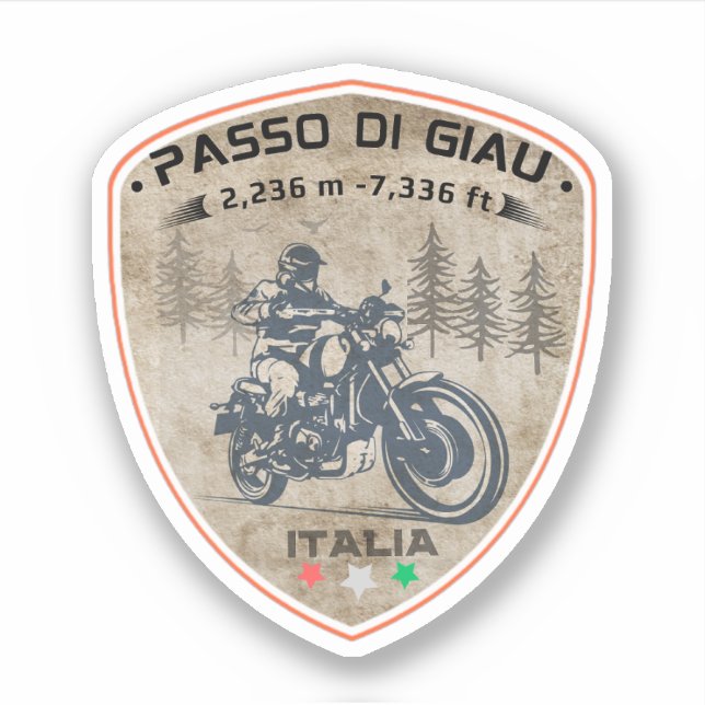 passo di giau - giau pass italiana aufkleber (Vorderseite)