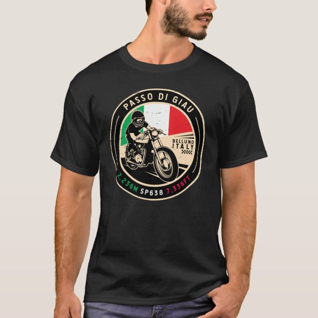 Passo di Giau Italy | Giau Pass | Motorcycle T-Shirt (Vorderseite)