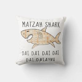 Passover 16 x 16 Daiaynu Matzah Shark Kissen
