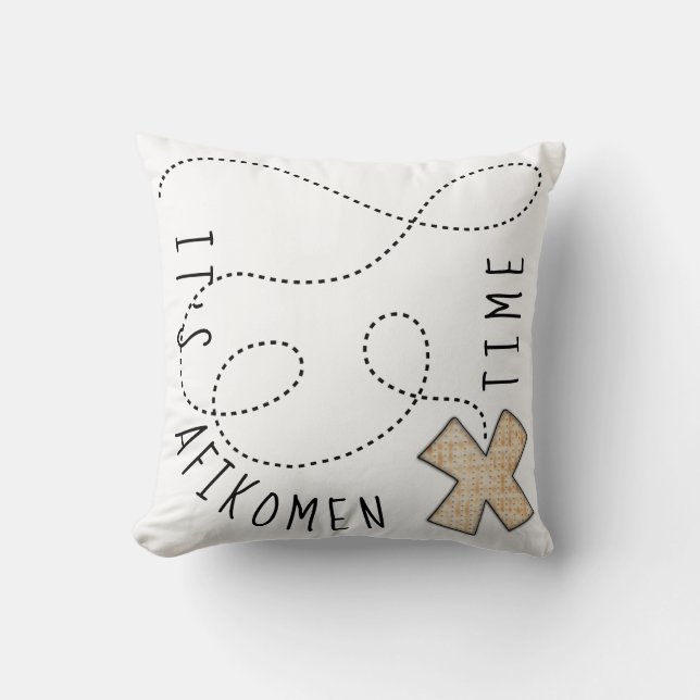 Passover 16" x 16" Kissen Es ist Afikomen Time (Vorderseite)