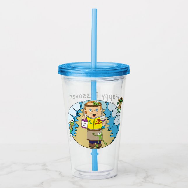 Passover Acrylic Tumbler 16 oz Boy und seine Frösc Acryltrinkbecher (Vorderseite)