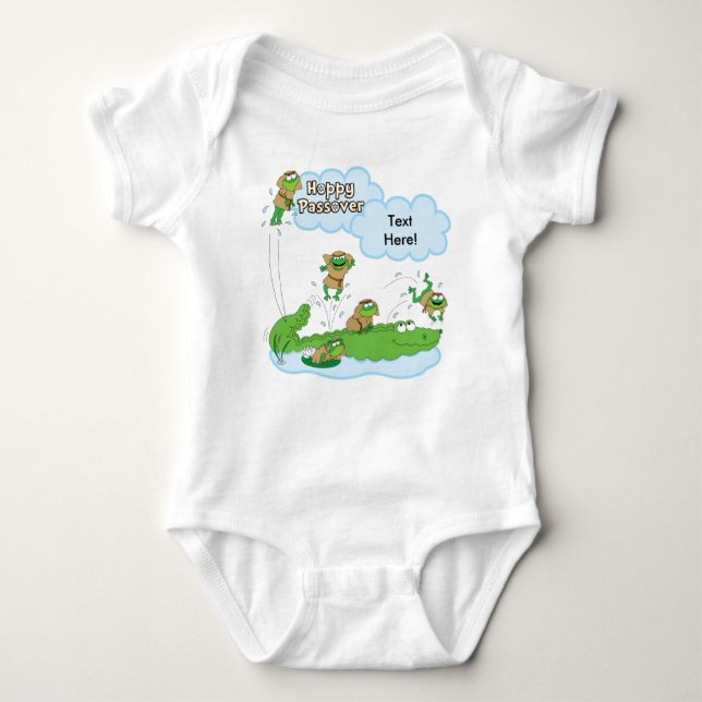 Passover Baby Bodysuit "Hoppy Passover" Baby Strampler (Vorderseite)