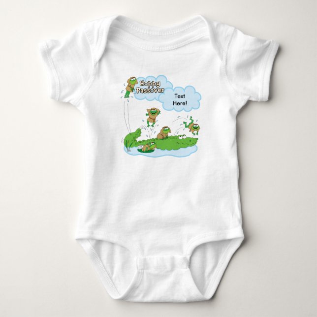 Passover Baby Bodysuit "Hoppy Passover" Strampler (Vorderseite)
