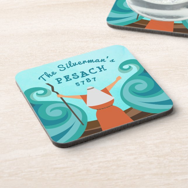 Passover Benutzerdefinierter Familienname Jahr Car Getränkeuntersetzer (Linke Seite)