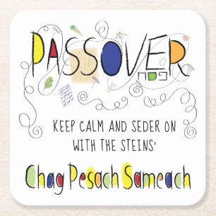 Passover Chag Pesach Sameach Square Paper Unterset Rechteckiger Pappuntersetzer