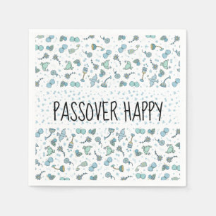 Passover Cocktail Napkins Whimsical Seder Muster Serviette