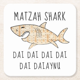Passover Daiaynu Matzah Shark Rechteckiger Pappuntersetzer