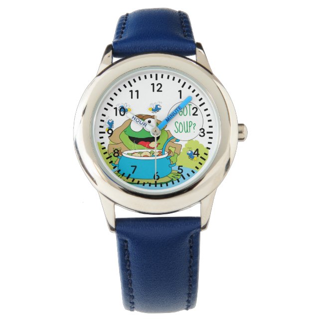 Passover Funny Frog Got Soup Watch Personalisieren Armbanduhr (Vorderseite)