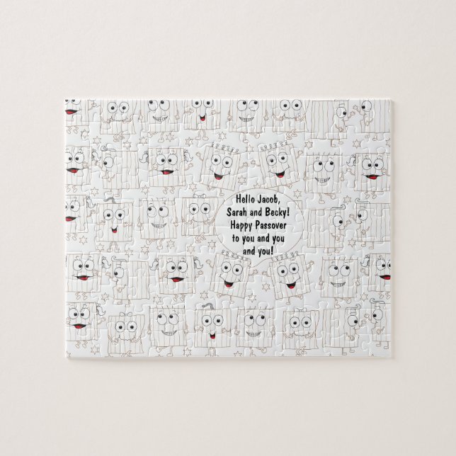 Passover Funny Matzah Joke Puzzle für Kinder (Horizontal)