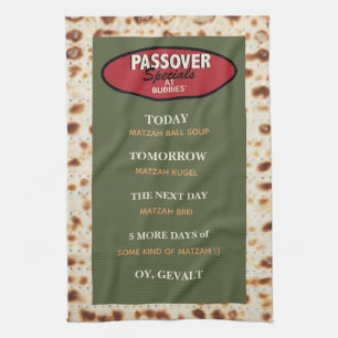 Passover Funny Menu Küchentuch