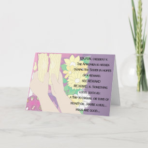 Passover Greeting Card "Tsafun means..." Karte