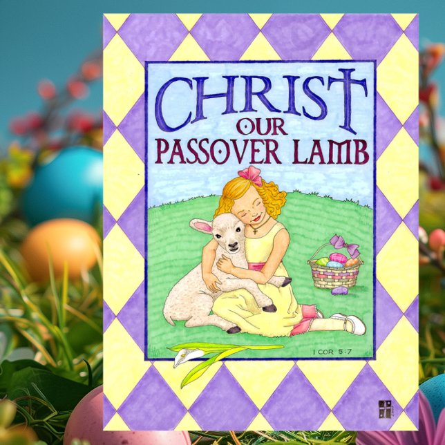 Passover Lamb Osterkarte Feiertagskarte (Von Creator hochgeladen)