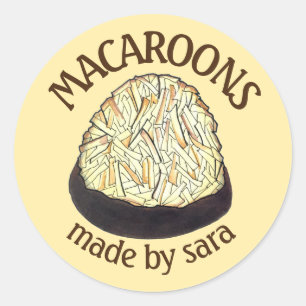 Passover Macaroons hausgemacht aus der Küche von Runder Aufkleber