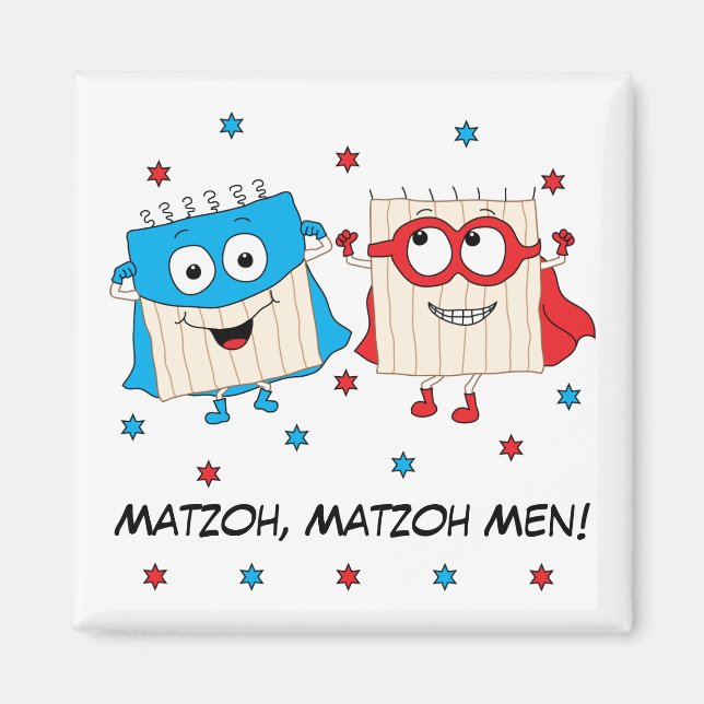 Passover Magnet Platz "Matzoh Men" (Vorne)