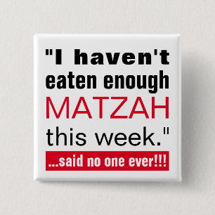 Passover Matzah Funny Button