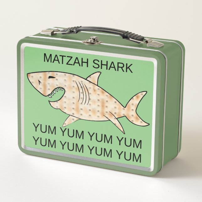 Passover Matzah Shark Metall Brotdose (Vorderseite)