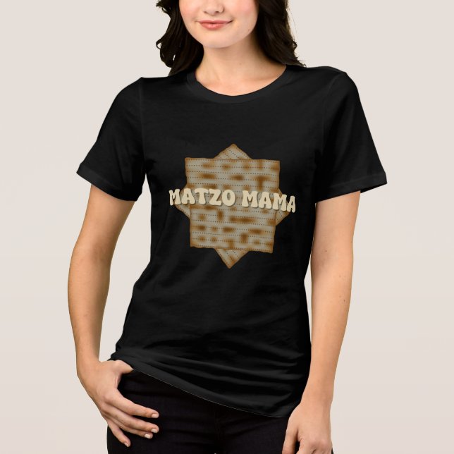 Passover Matzo Mama Matzo Ball Tri-Blend Shirt (Vorderseite)