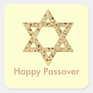Passover Matzoh Star von David Quadratischer Aufkleber