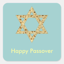 Passover Matzoh Stern von David Judaism Quadratischer Aufkleber