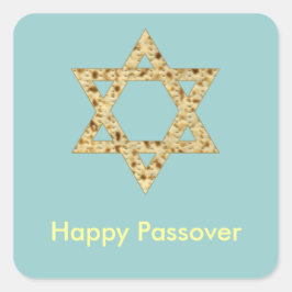 Passover Matzoh Stern von David Judaism Quadratischer Aufkleber