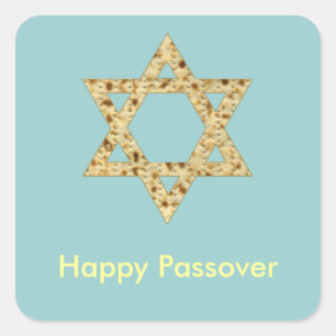 Passover Matzoh Stern von David Judaism Quadratischer Aufkleber