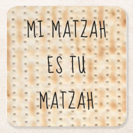 Passover Mi Matzah Es Tu Matzah Rechteckiger Pappuntersetzer