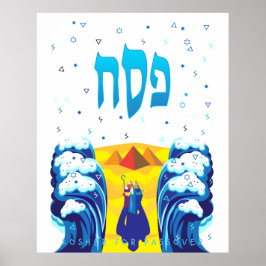 Passover Moses & Israelites' Exodus Poster