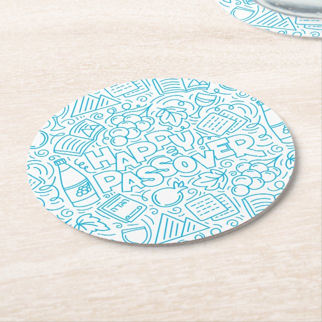 Passover Paper Coaster Runder Pappuntersetzer (Angewinkelt)