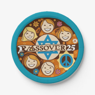 Passover Plakat für Kinder Pappteller
