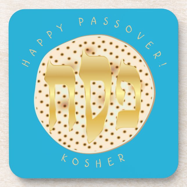 Passover Seder Kosher Pesach Matzah Getränkeuntersetzer (Vorderseite)