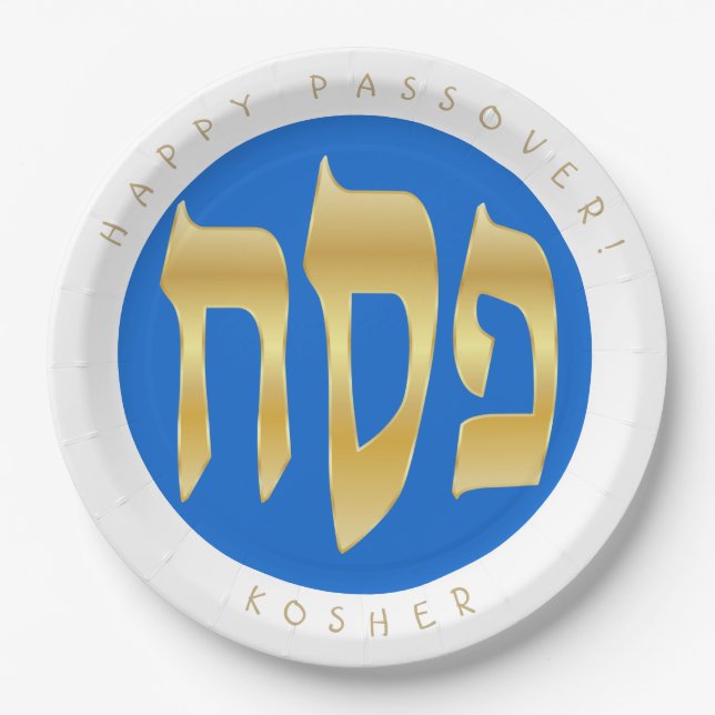 Passover Seder Kosher Pesach Matzah Pappteller (Vorderseite)