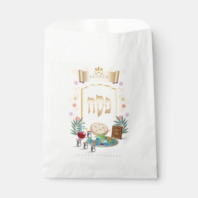 Passover Seder Kosher Pesach Symbole Geschenktütchen (Vorderseite)
