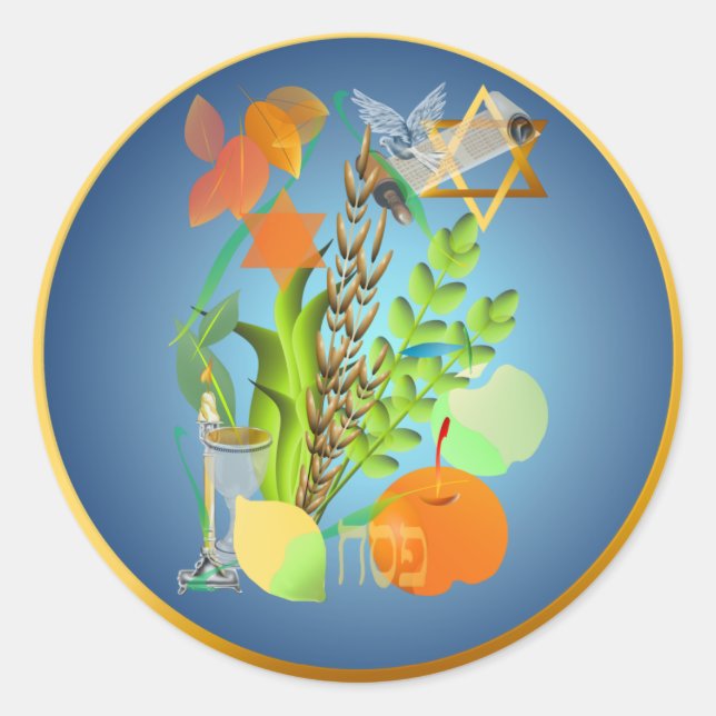 PASSOVER-Seegerät Runder Aufkleber (Vorderseite)