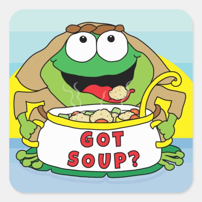 Passover Square Stickers "Got Soup?" (Vorderseite)