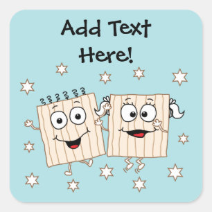 Passover Stickers Square "Matzahs"