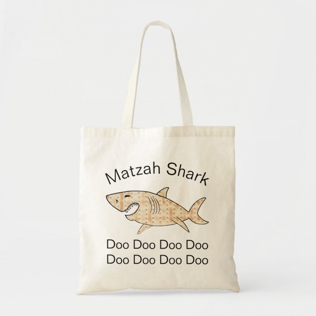 Passover Tote Bag Matzah Shark Tragetasche (Vorne)