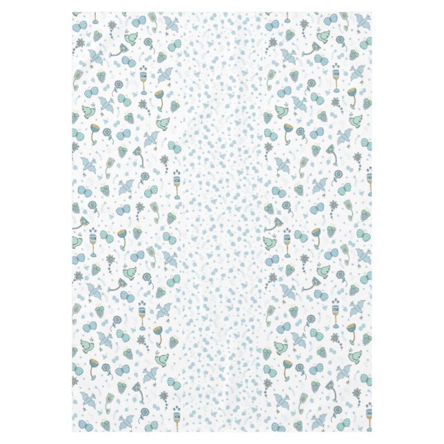 Passover Whimsical Seder Tablecloth 60 x 80" Tischdecke (Vorderseite)